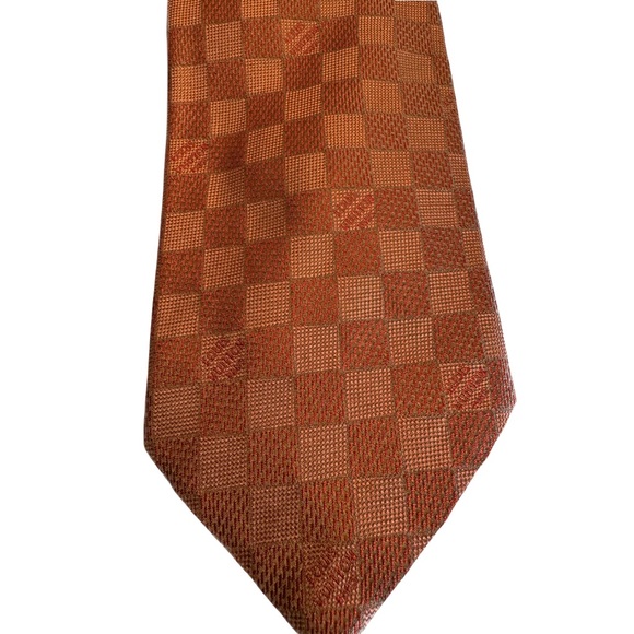 AUTHENTIC LOUIS VUITTON DAMIER CLASSIQUE MENS TIE - Picture 1 of 8